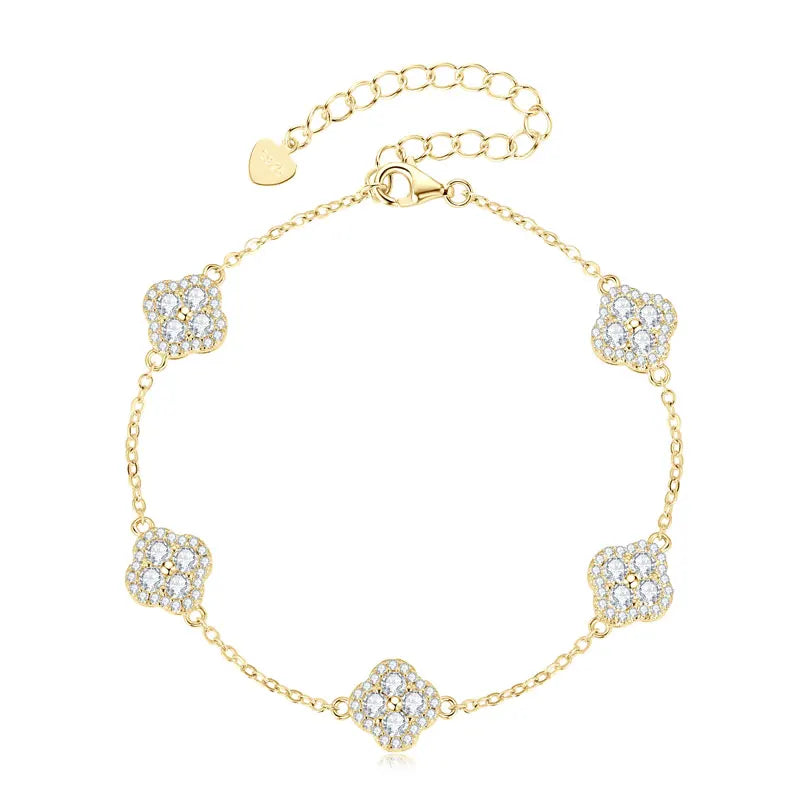 Élanor Jewels Moissanite Clover Bracelet