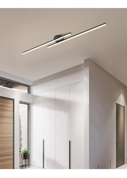 Lindby Long Aluminium Modern LED Ceiling Light Creative Design Ceiling Lamp Indoor Lighting Fixture Hallway Balcony Aisle Office Lustre