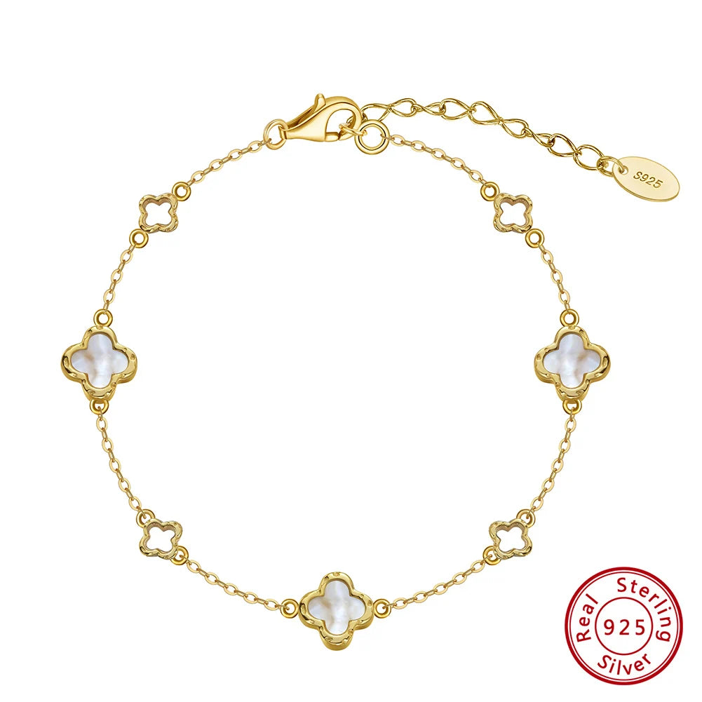 Aurielle 925 Sterling Silver Clover Bracelet