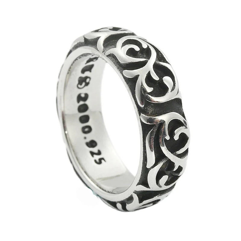 The Great Frog 10MM Wide Nordic Viking Celtic Rings Stainless Steel Punk Fashion Viking Trinity Ring for Men Women Amulet Jewelry Wholesale Steel Stainless Steel