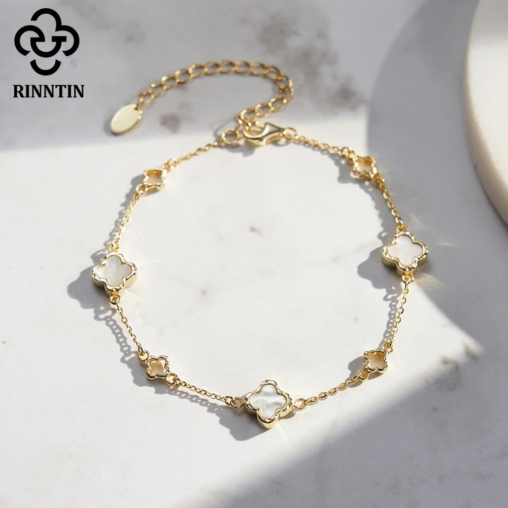 Aurielle 925 Sterling Silver Clover Bracelet
