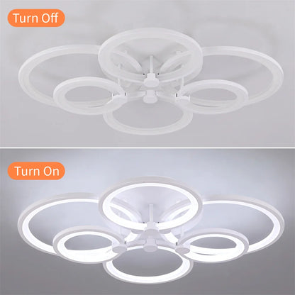 Nordlux Led Ceiling Light Modern Home Decor Lighting Flush Mounted Lustre White Acrylic Chandelier Fixture Bedroom Dining Living Room