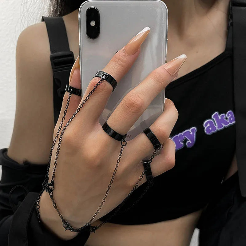Rogue + Wolf Gothic Black Bat Ring Punk Flying Bat Metal Adjustable Women Jewelry Hot Festival Cosplay Gift Boys Girls Halloween Accessories Gothic Bat Wolf Black