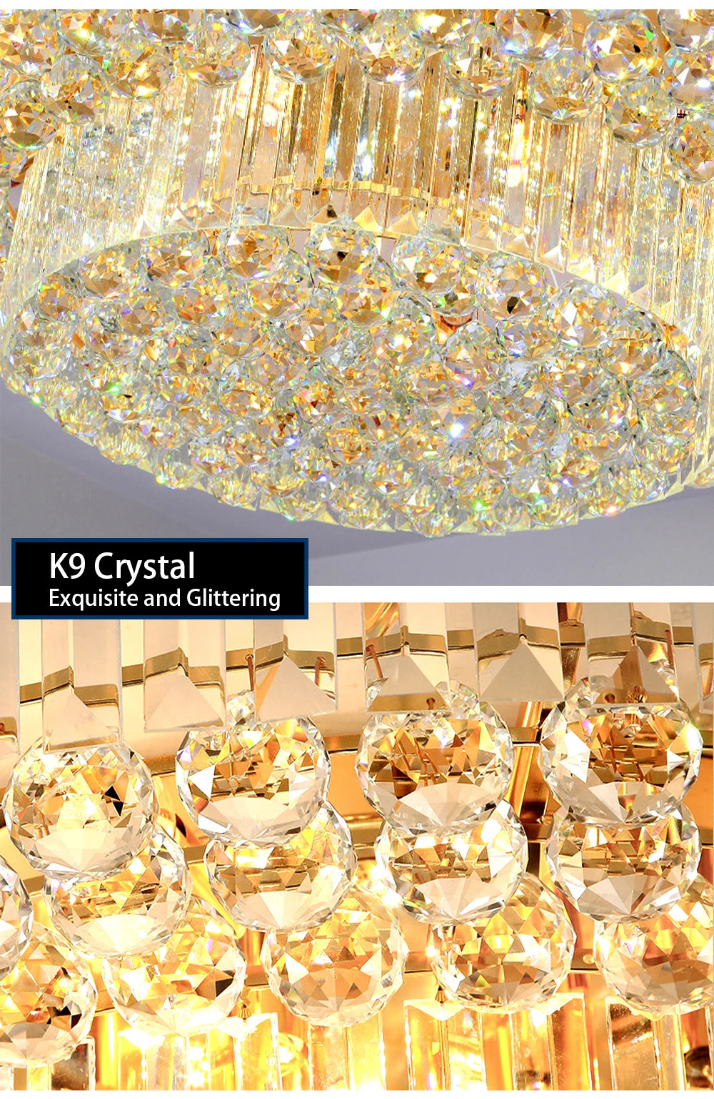 Arcchio LED Ceiling Lights Classical Round Ceiling Chandeliers Luxury Crystal Lustres Decor Home Plafonnier for Living Room