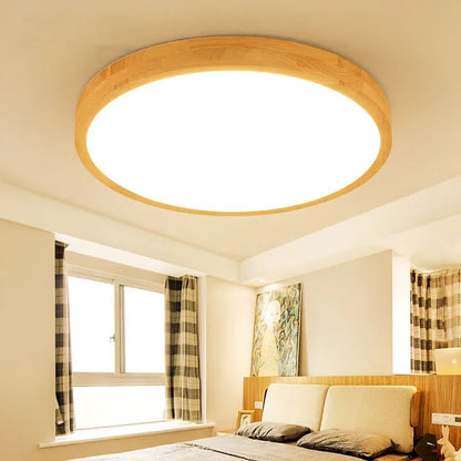 Endon Led Wooden Ceiling Lamps Living Room Bedroom Entrance Ceiling Lighting Room Decor Round High 7Cm Modern Ceiling Light Fixture