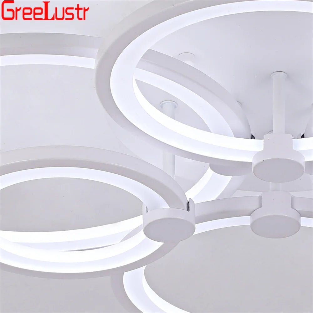 Nordlux Led Ceiling Light Modern Home Decor Lighting Flush Mounted Lustre White Acrylic Chandelier Fixture Bedroom Dining Living Room