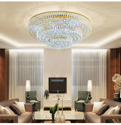 Arcchio LED Ceiling Lights Classical Round Ceiling Chandeliers Luxury Crystal Lustres Decor Home Plafonnier for Living Room