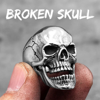 Killstar Vintage Punk Gothic All Skull Head Series Stainless Steel Womens Mens Rings Unique for Biker Jewelry Creativity Gift Wholesale Skull Gothic Steel Stainless Steel