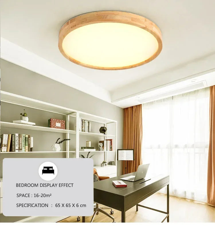 Endon Led Wooden Ceiling Lamps Living Room Bedroom Entrance Ceiling Lighting Room Decor Round High 7Cm Modern Ceiling Light Fixture