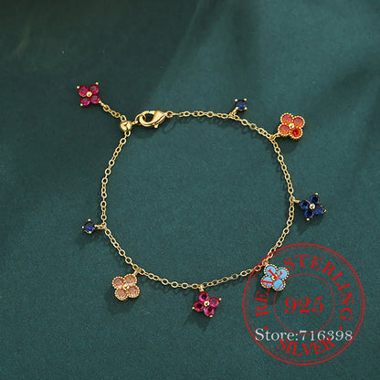 Aurielle 925 Sterling Silver Clover Bracelet