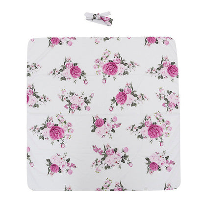 Luxury Floral Baby Swaddle & Blanket Set - Soft Cotton Newborn Wrap