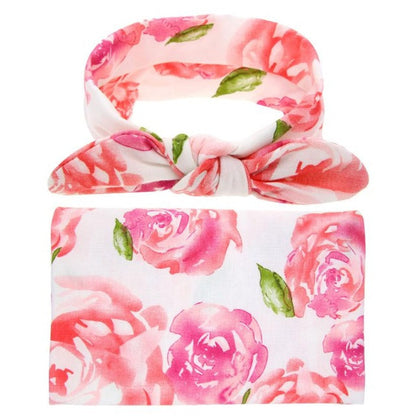 Chamsend Baby Swaddle & headwrap